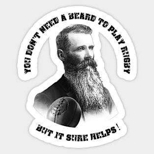 Rugby Beards Design Sticker